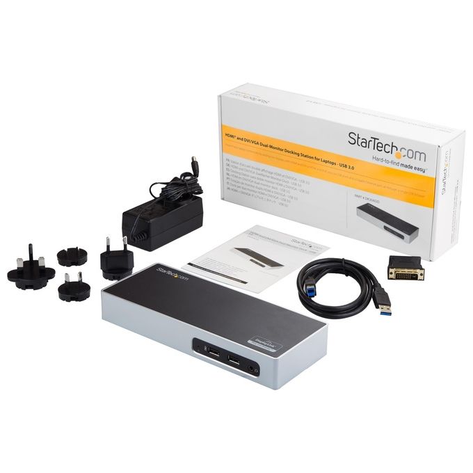 Startech Docking Station per Doppio Monitor Usb 3.0 Hdmi e Dvi-Vga