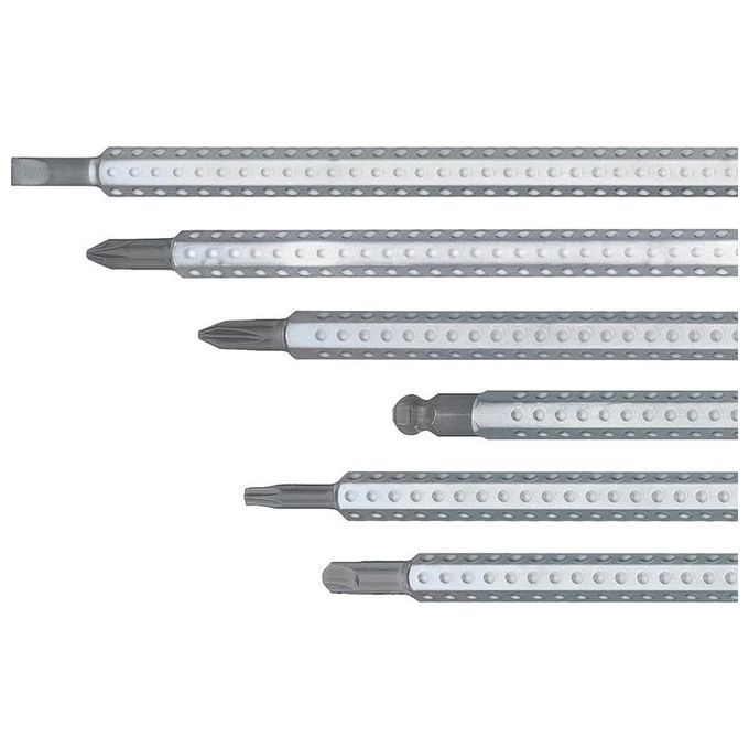 Wiha 281T11 SYSTEM 6 Set di Giravite con Lame di Ricambio 12 Pezzi SoftFinish Telescopico con Borsa Avvolgibile