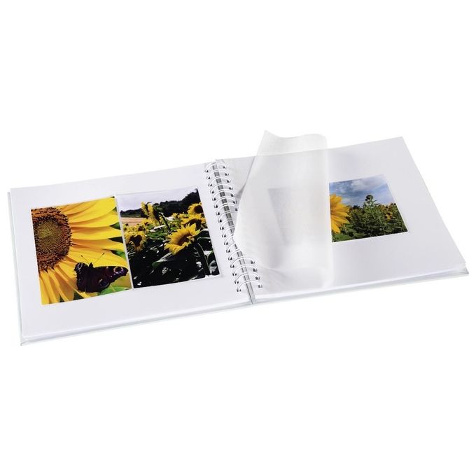 Hama Fine Art Album Fotografico e Portalistino a Spirale Nero 28x24cm 50 Pagine Bianche