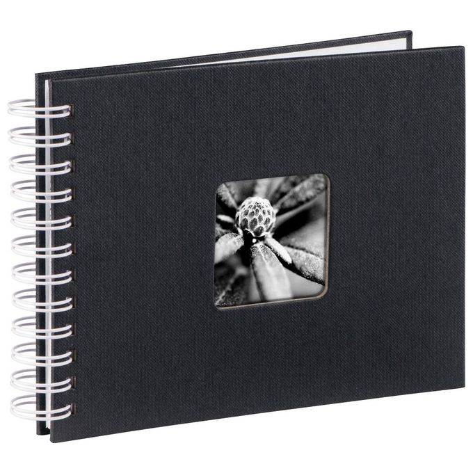 Hama Fine Art Album Fotografico e Portalistino a Spirale Nero 24x17cm 50 Pagine Bianche
