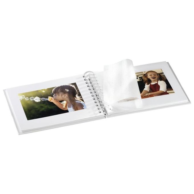 Hama Fine Art Album Fotografico e Portalistino a Spirale Nero 24x17cm 50 Pagine Bianche