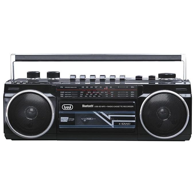Trevi RR 501 BT Stereo Boombox Portatile Bluetooth Usb SD MP3 Nero