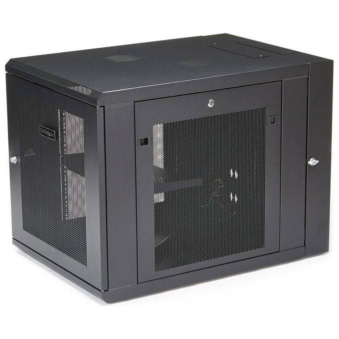 Startech RK1232WALHM Armadio per Server Rack Montabile a Parete 12U Armadio a Cerniera Fino s 32'' 81cm di Profondita'