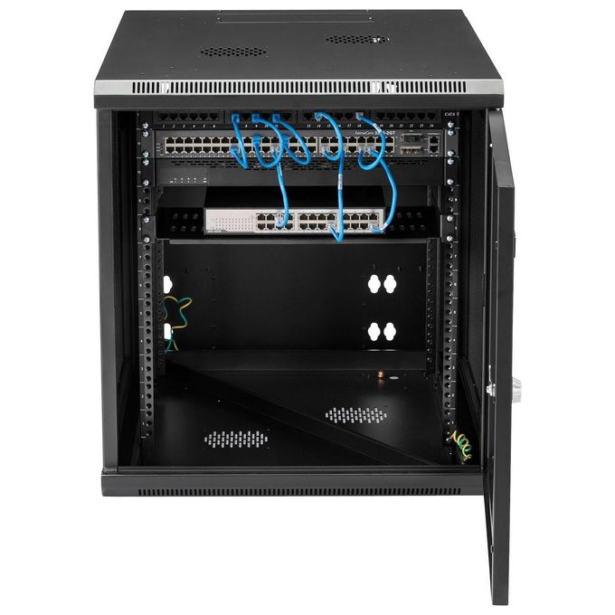 Startech RK1232WALHM Armadio per Server Rack Montabile a Parete 12U Armadio a Cerniera Fino s 32'' 81cm di Profondita'