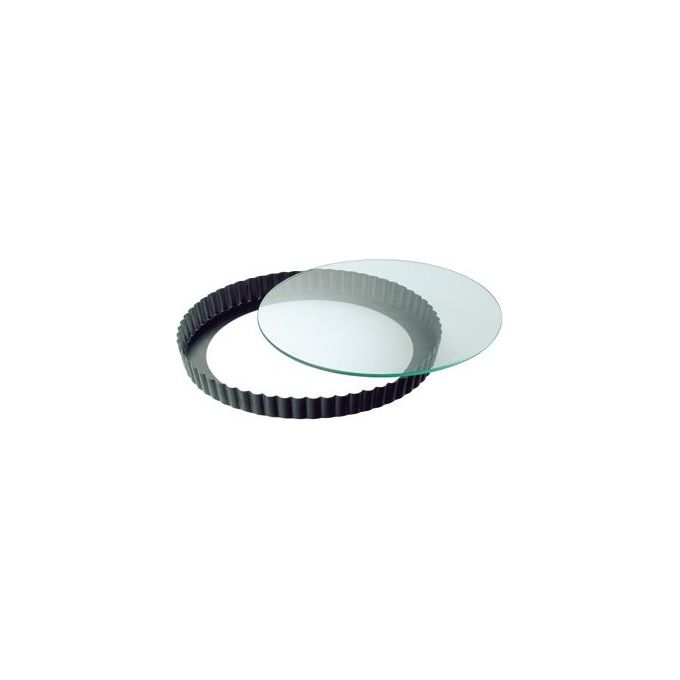 Kaiser Inspiration Teglia Quiche 28cm con Fondo in Vetro Removibile