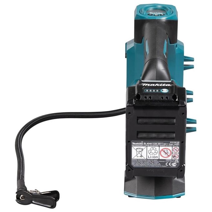 Makita MP001GZ Compressore Portatile a Batteria 40V max 11,1 bar 24 l-min con Display Digitale e Spegnimento Automatico colore Nero Blu
