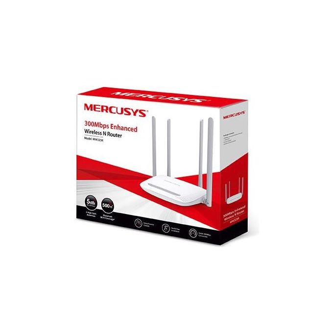 Mercusys MW325R Router Wireless Fast Ethernet Banda Singola 2.4Ghz Bianco