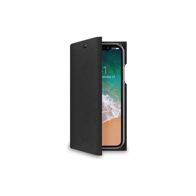 Celly Shell Cover per iPhone XS-X Nero