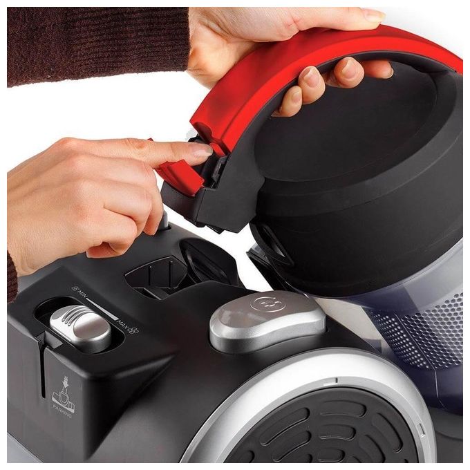 Polti C110PLUS Forzaspira Aspirapolvere a Traino Ciclonico Senza Sacco Capacita' 2 Litri Potenza 800 W Filtro HEPA Nero-Rosso