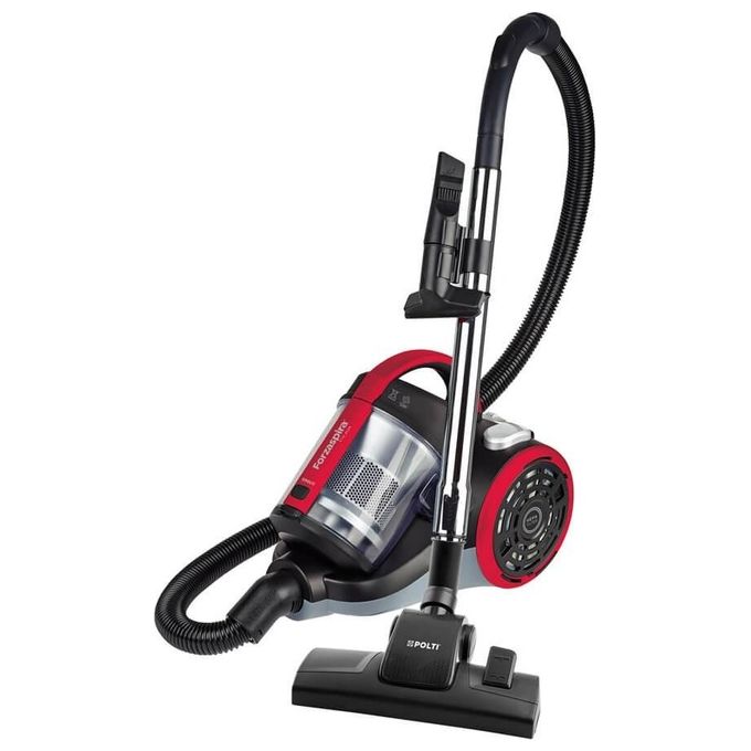 Polti C110PLUS Forzaspira Aspirapolvere a Traino Ciclonico Senza Sacco Capacita' 2 Litri Potenza 800 W Filtro HEPA Nero-Rosso