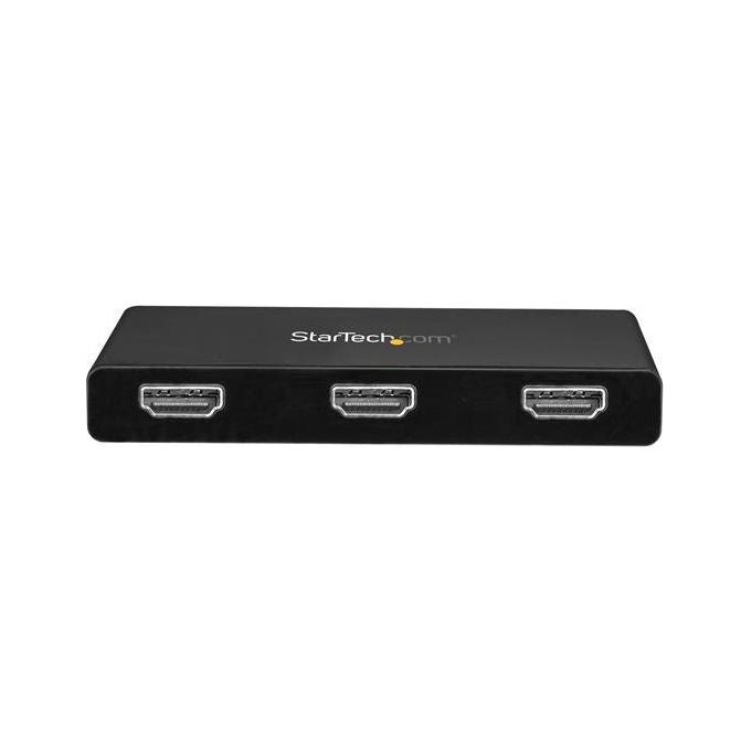 StarTech MSTCDP123HD Adattatore USB-C a HDMI Multi-Monitor Hub MST 3 Porte 4K 30Hz 1080p Cavo 0,3 m Solo Windows colore Nero