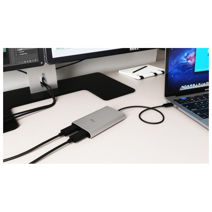 I-tec TB3DUAL4KDP Adattatore Grafico Usb 5120x2880 Pixel Nero