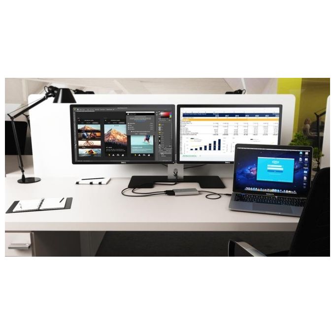 I-tec TB3DUAL4KDP Adattatore Grafico Usb 5120x2880 Pixel Nero