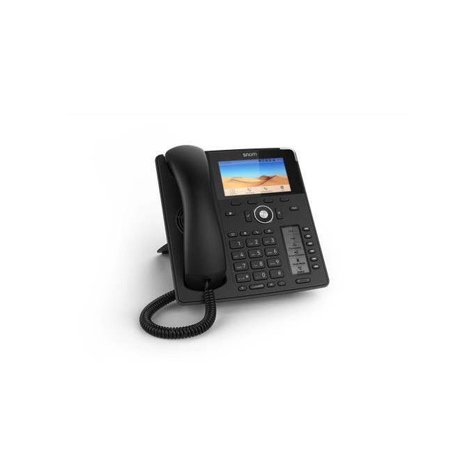 Snom 00004599 D785N Telefono IP con Display TFT 4.3'' 12 Linee 2 Porte Gigabit Ethernet PoE Supporto Modulo Espansione colore Nero