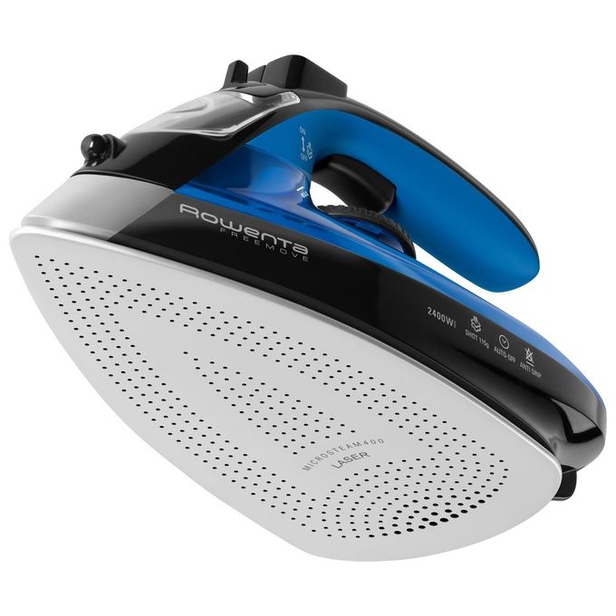 Rowenta DE5010 Freemove Ferro da Stiro a Vapore Senza Filo Capacita' 0,25 Litri 2400 W 27 g-min Nero-Blu