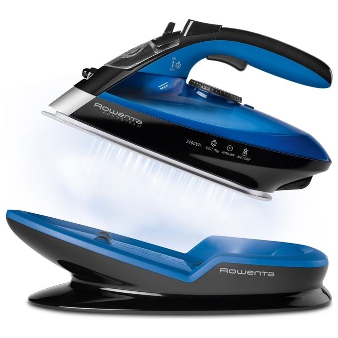 Rowenta DE5010 Freemove Ferro da Stiro a Vapore Senza Filo Capacita' 0,25 Litri 2400 W 27 g-min Nero-Blu