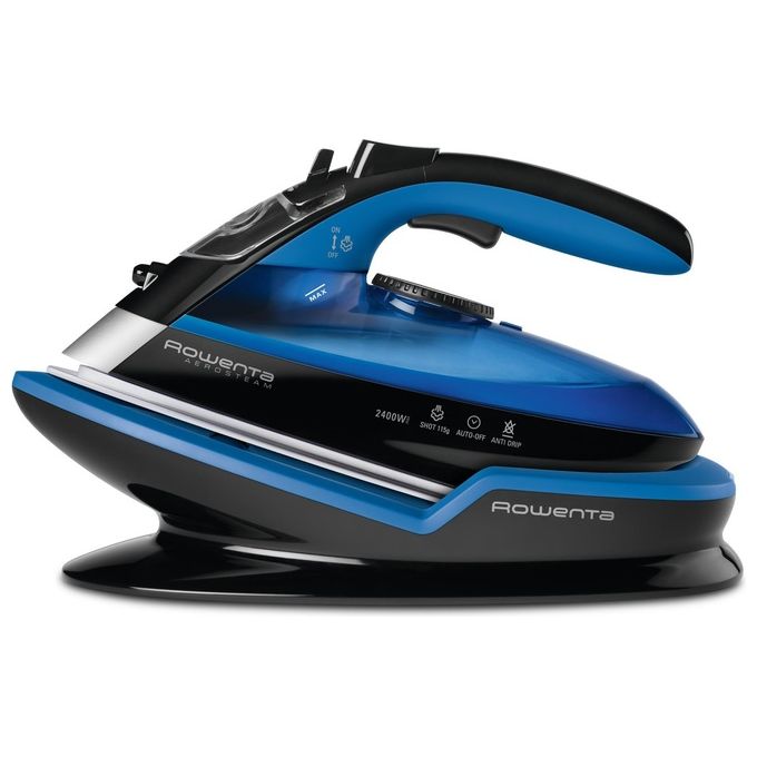 Rowenta DE5010 Freemove Ferro da Stiro a Vapore Senza Filo Capacita' 0,25 Litri 2400 W 27 g-min Nero-Blu