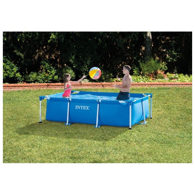 Intex 28270NP Small Frame Piscina Fuori Terra Rettangolare 220x150x60 cm 1662 L telaio acciaio PVC colore Multicolore