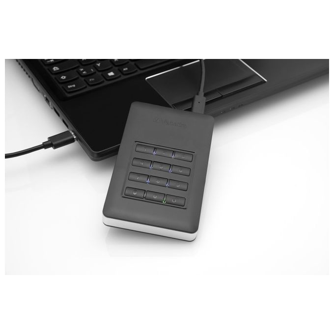Verbatim Disco Rigido Esterno 1Tb Usb 3.1 Gen1 Storengo Crittografato Accesso con Tastierino Numerico Aes 256bit