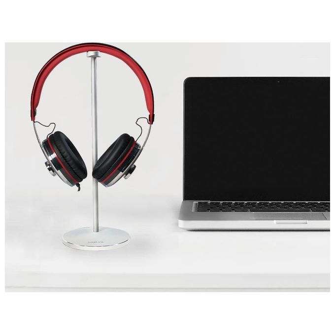 LogiLink Supporto da Tavolo per Cuffie in Alluminio
