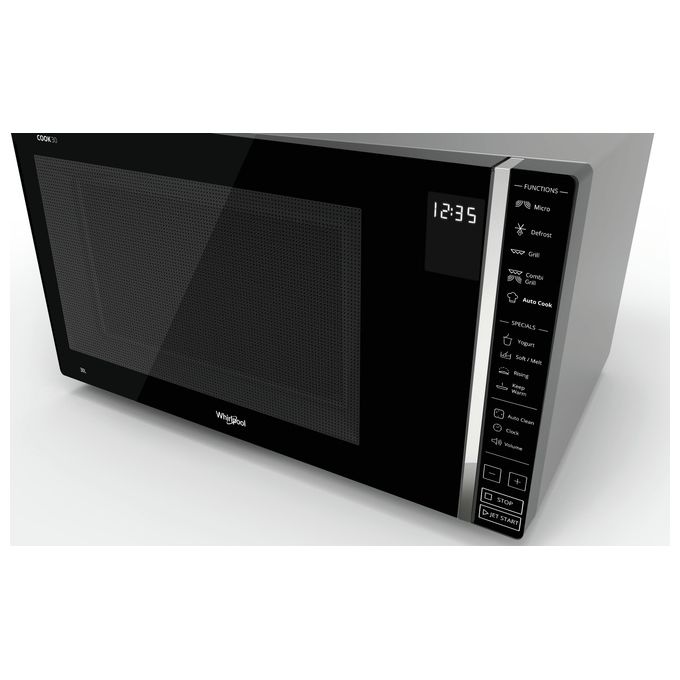 Whirlpool MWP303SB Forno a Microonde Combinato Capacita' 30 Litri Potenza 900 W Elettronico Jet grill Funzione Yogurt Dough Rising Grigio