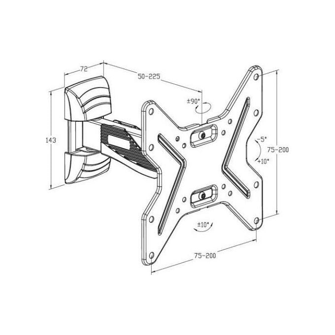 Ciatti Supporto Elbis200 26-40'' 25Kg 2 Snodi