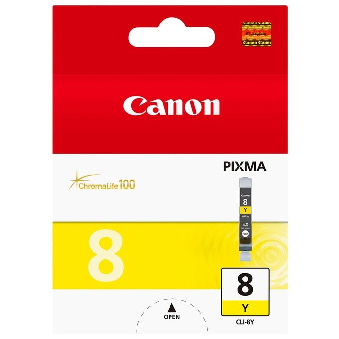 Canon cli-8 y serbatoio inchiostro giallo chromalife 100