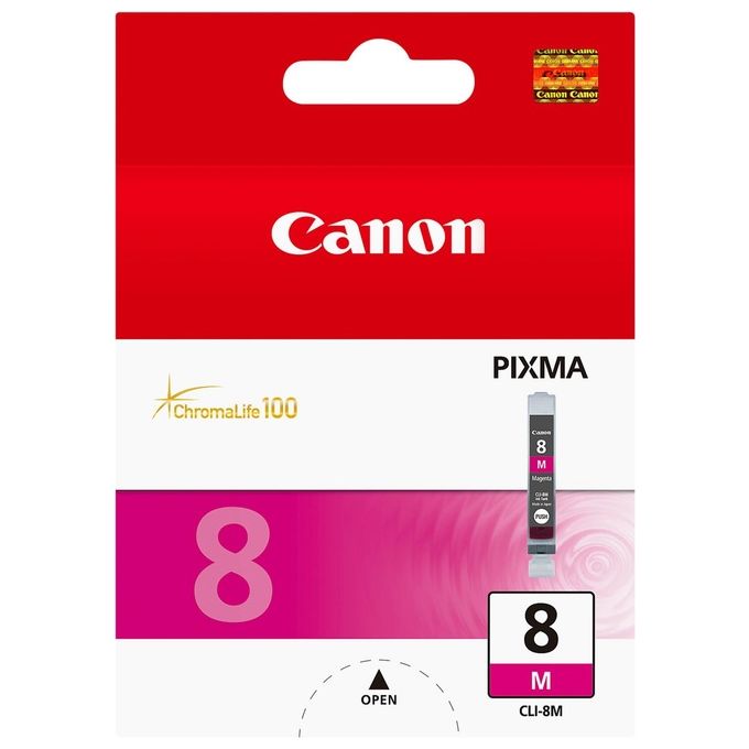 Canon cli-8m serbatoio inchiostro magenta chromalife 100