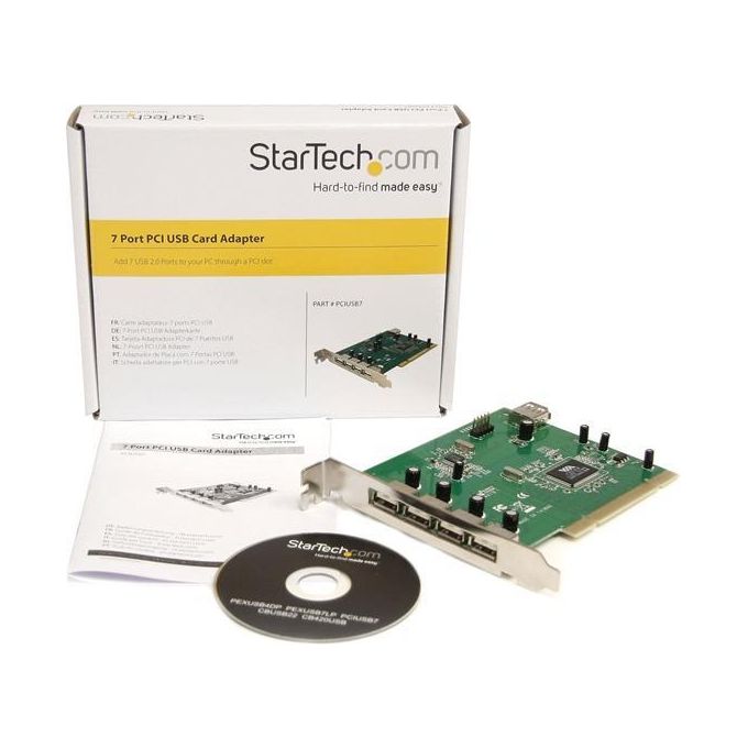 StarTech Scheda Pci con 7 porte USB 2.0 ad alta velocita'