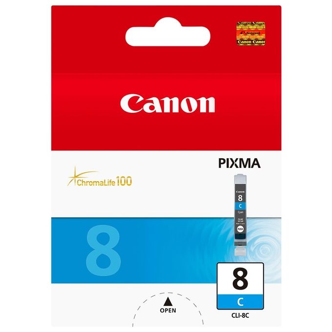 Canon cli-8 c serbatoio inchiostro ciano chromalife 100