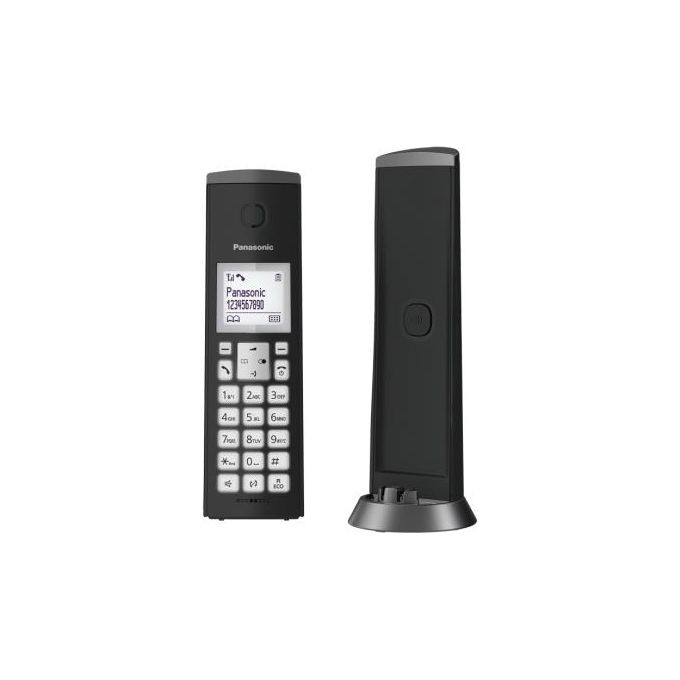 Panasonic KX-TGK210JTB Cordless Design Dect-Gap Display 1,5'' Blocco chiamate Rubrica Vivavoce Nero