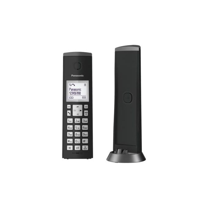Panasonic KX-TGK210JTB Cordless Design Dect-Gap Display 1,5'' Blocco chiamate Rubrica Vivavoce Nero