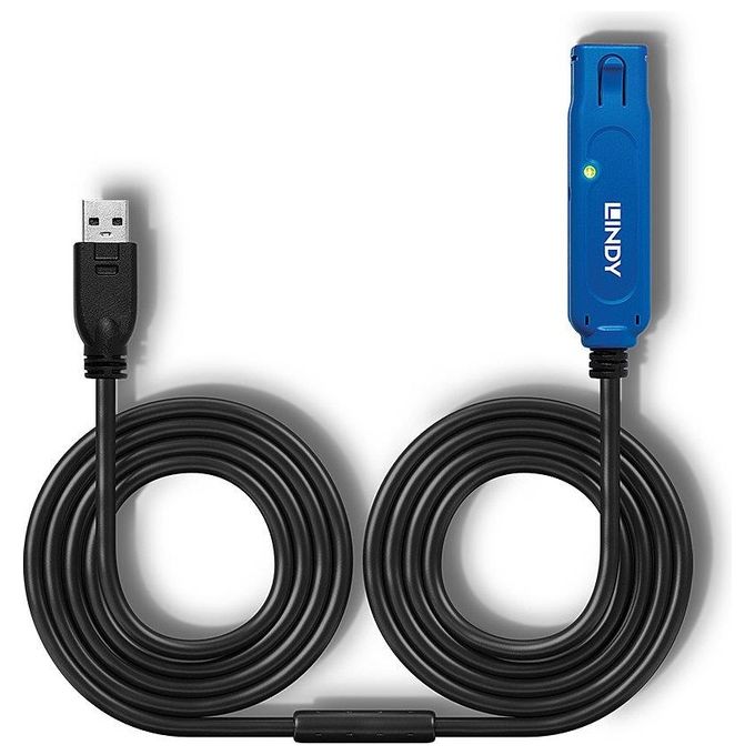 Lindy 43229 Prolunga Attiva USB 3.2 Gen 1 15 m USB A Maschio Femmina colore Nero