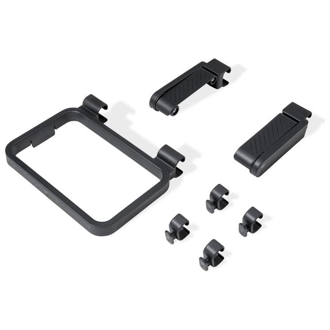 Weber 3400106 Works Kit Organizer Agganciabile per Barbecue con Porta Tovaglioli Porta Sacchetto e 4 Ganci per Utensili colore Nero