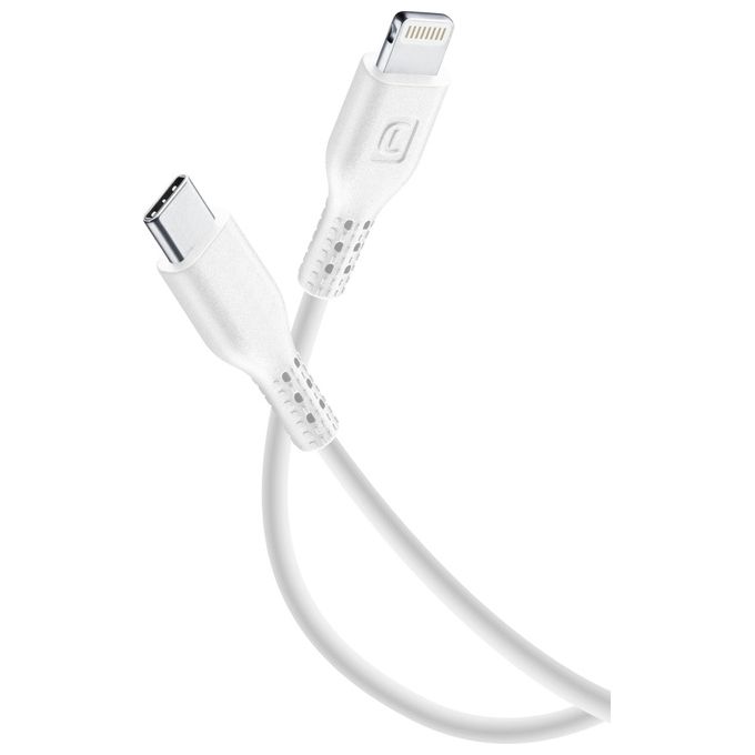 Cellularline USBDATAC2LMFI2MW Power Cable Cavo USB-C Lightning 2 m MFi ricarica e trasferimento dati 30 W colore Bianco