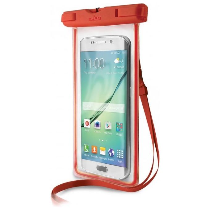 Puro Custodia Impermeabile per Smartphone L Arancione