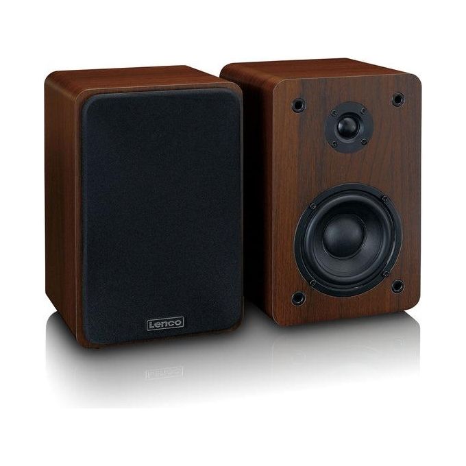 Lenco LS-600WA Giradischi a cinghia Bluetooth 5.0 amplificato 2x30W con altoparlanti colore Noce