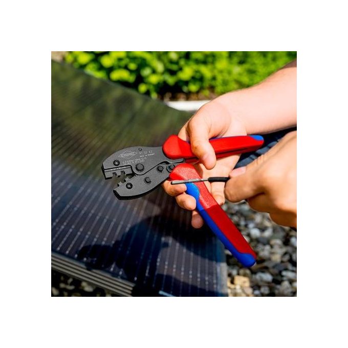 KNIPEX 97 52 42 PreciForce Pinza per capicorda per terminali MC4-MC4 EVO 2 4 6 mm² 12 10 AWG colore Brunita