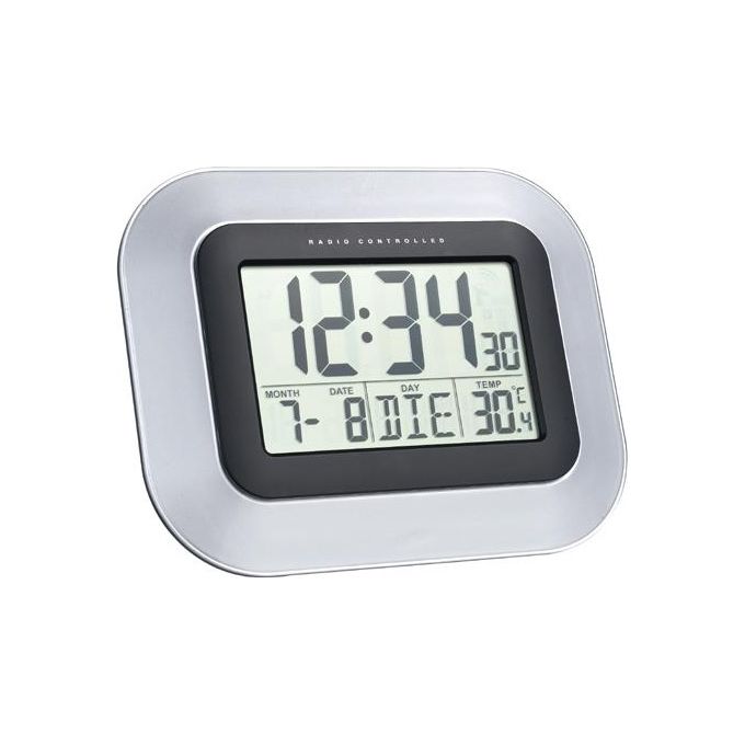 Technoline WS 8005 Orologio Radio Nero-Argento 22,6x3x18cm