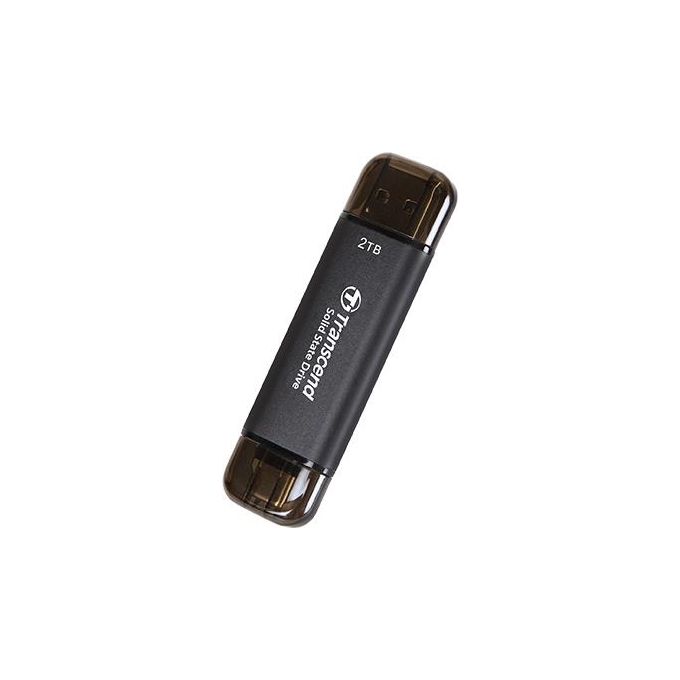 Transcend TS2TESD310C ESD310C SSD Portatile 2TB USB 3.2 Gen 2x1 Velocita' 1050 MB-s Connessione USB-A e USB-C colore Nero