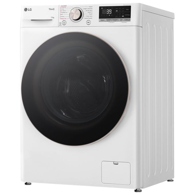 LG AI DD F4R7011TSWG Lavatrice 11kg a Carica Frontale Serie R7 Lavatrice Classe A -10% 1400 giri TurboWash 360 Vapore su 7 Programmi Wi-Fi Libera installazione Bianco