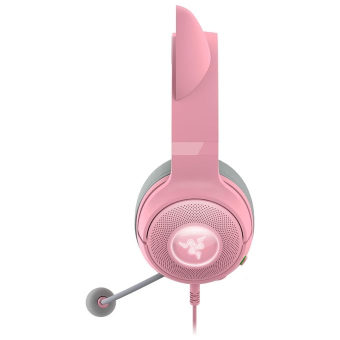 Razer RZ04-04730200-R3M1 Kraken Kitty V2 Cuffie Gaming Cablate con Microfono Cardioide HyperClear Driver TriForce da 50 mm Illuminazione RGB Reattiva colore Rosa