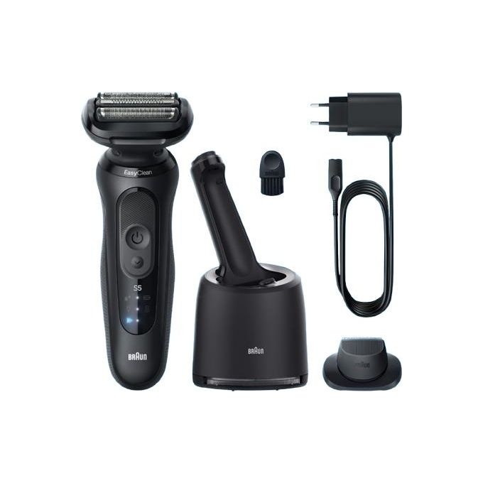 Braun 52-N7200CC Series 5 Rasoio elettrico rotante secco umido 3 testine autonomia 50 min colore Nero