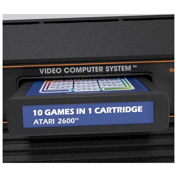Atari 2600+ Console Retrogaming Cartuccia 10 Giochi Joystick CX40+ Uscita HDMI colore Nero Arancione