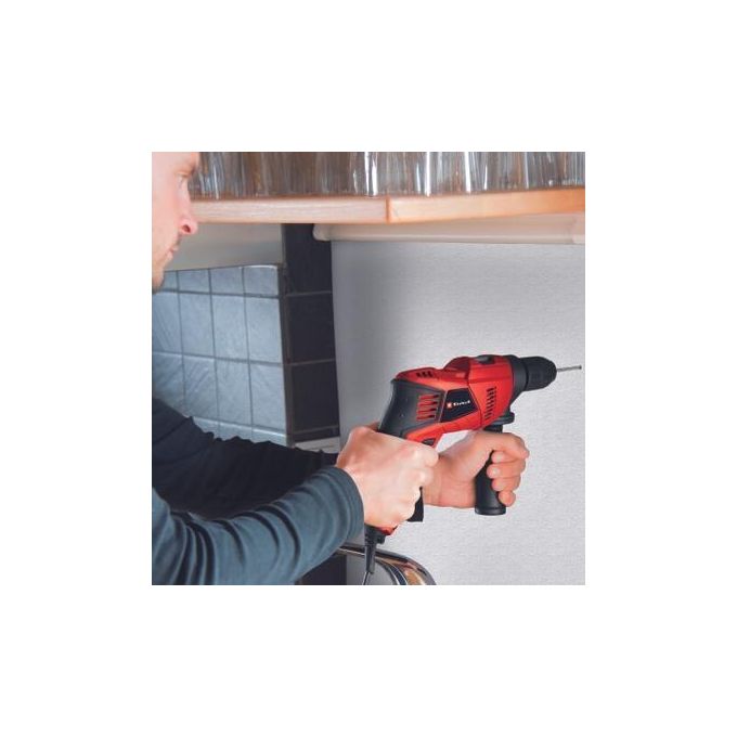 Einhell TE-ID 500 E Trapano a Percussione 550W 3000 rpm Mandrino Senza Chiave Foratura Legno 25mm Acciaio 8mm colore Rosso
