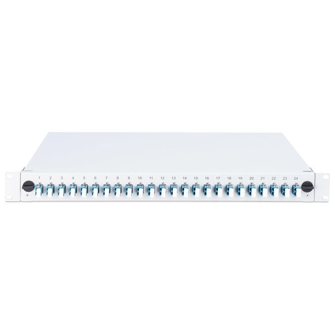 Digitus Pannello di Gestione del Cavo Grigio Acciaio 1U 48,3 cm 19