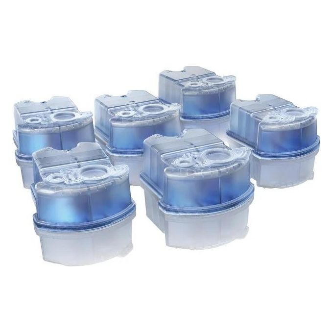 Braun CCR6 3-in-1 ShaverCare Cartuccia di pulizia per rasoio 6 pezzi compatibile CleanandCharge colore Blu