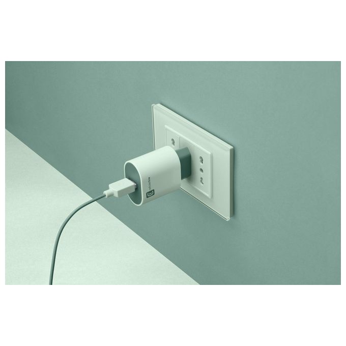 Cellular Line USB Charger #Stylecolor Universal Caricabatterie da Rete 12W Colorato Verde