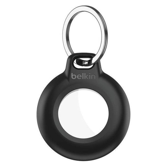 Belkin MSC015BTBK Supporto per AirTag Impermeabile con Portachiavi 4 Pezzi Materiale in Plastica Riciclabile Resistente a Urto e Graffi colore Nero