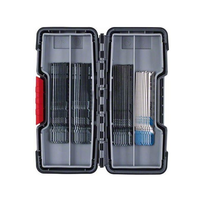 Bosch 2 607 010 904 Set di Lame per Sega Alternativa 40 Pezzi per Legno e Metallo con Attacco a Dente di Arresto Custodia Inclusa colore Nero